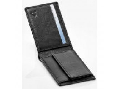Кожаное портмоне Mercedes-Benz Mini Wallet, Cowhide, Black, RFID Protection